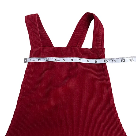 BDG By Urban Outfitters Candid Burgundy Corduroy Pinafore Dress Size S - Picture 6 of 11